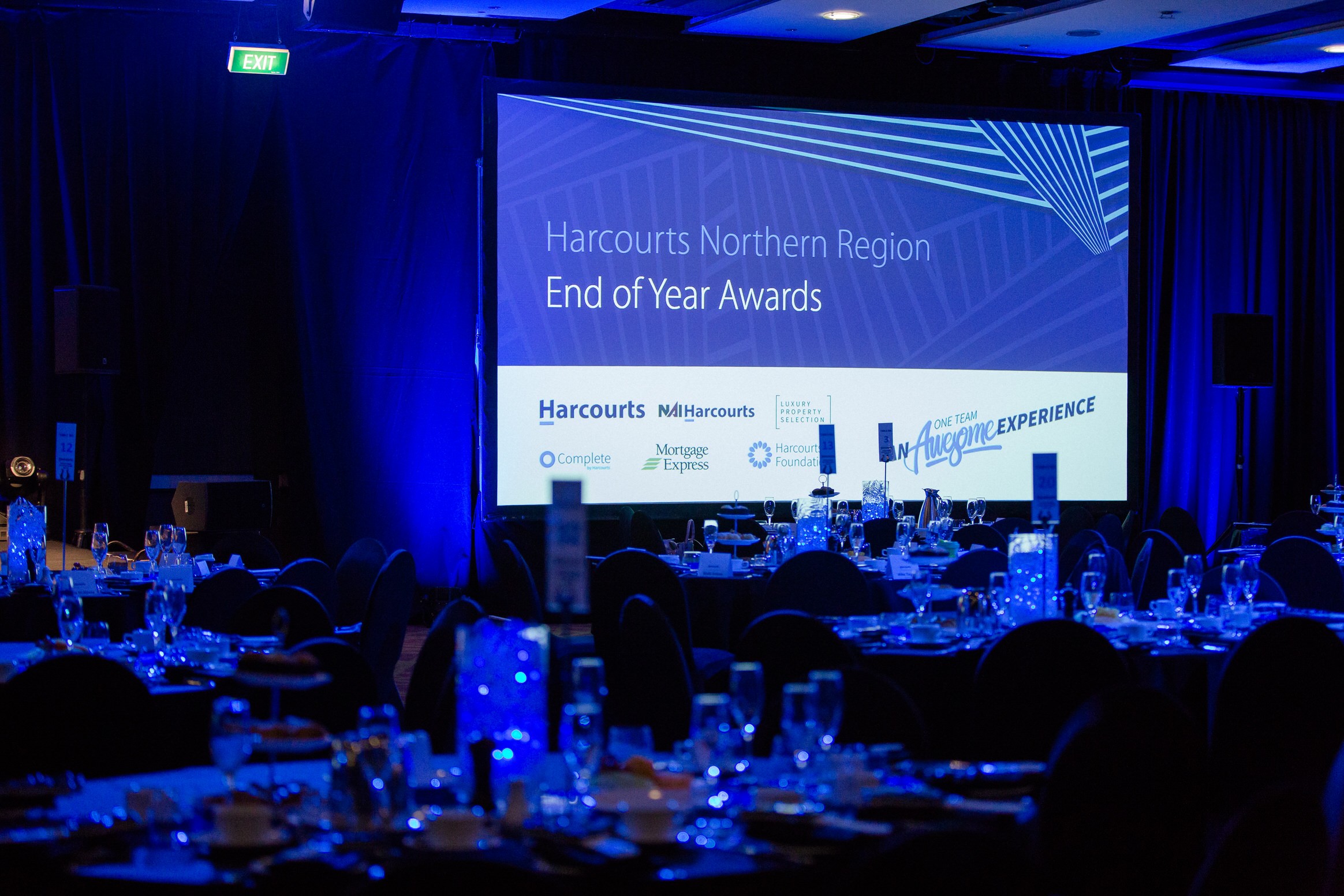 corporate, event, gala, dinner, awards, night, harcourts, auckland